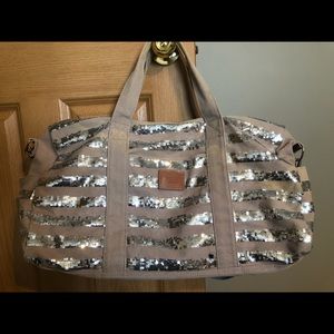 Victoria Secret Pink Gold Duffle Bag